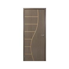 Kit Porta de Madeira Frisada Cantareira Mgm 215cmx94cm Melamínico Carvalho Quebec