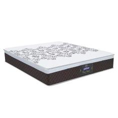 Colchão Box Casal Queen Size 158cm Molas Ensacadas Soft Pillow New York Marrom - Gazin
