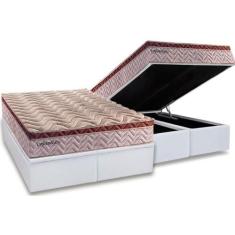 Cama Box Baú Queen: Colchão Molas MasterPocket Ensacadas Paropas Esplê