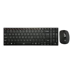Kit de teclado e mouse sem fio Multilaser TC202 Português Brasil de cor preto