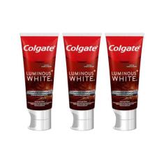 Kit C/ 3 Cremes Dental Colgate Luminous White Carvão Ativado 70g