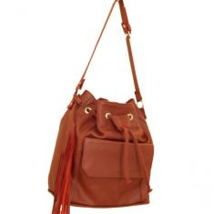 Bolsa Saco Em Couro Zup Bordô