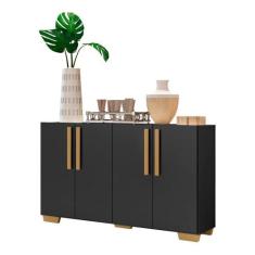 Aparador Buffet 4 Portas com Pés Quadrados Viena Multimóveis V3607, Pr