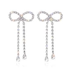 Brincos de laço de pérola para mulheres, brincos de Natal para mulheres, brincos de pérola dourada delicados, brincos pendentes de strass, presentes para ela, enfeites de meia para mulheres, presentes