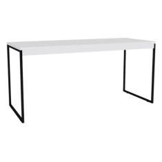 Mesa Industrial para Computador Diretor Pés de Ferro 90 cm - JM3 Moveis (Branco)
