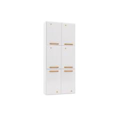 Torre Quente De Cozinha Paneleiro Diamante Aço 6 Portas 70cm Branco - Telasul