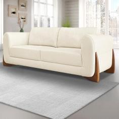 Sofa Jolie 2 Lugares 160cm Pes Boomerang Linho 211 Natural Ezz Natural