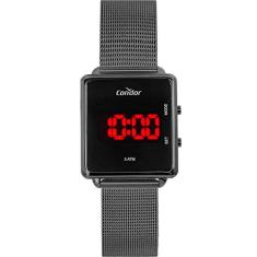 Relógio Condor, Pulseira de Aço, Feminino, Grafite