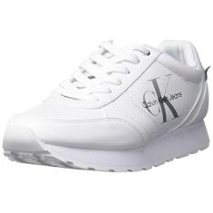 Calvin Klein Tênis feminino Cayle, Branco 143, 35