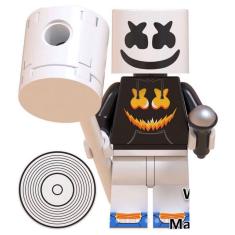 Boneco Blocos De Montar Dj Marshmello Black Jacket