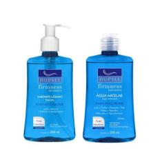 Kit Demaquilante Sabonete Líquido Facial e Água Micelar Nano Hyaluroni