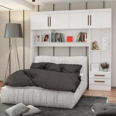 Guarda Roupa Modulado Paris 4 Portas 2 Gavetas - Carioca Moveis, Branc