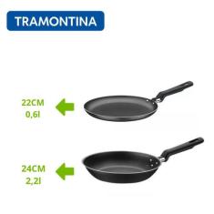 Jogo De Frigideiras Loreto 2 Peças Antiaderente - Tramontina, Grafite