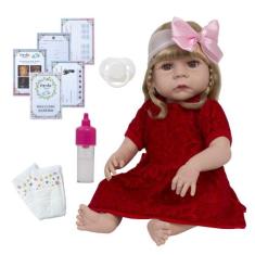 Bebe Reborn Abigail Loira Olhos Castanhos Envio Imediato - Cegonha Reb