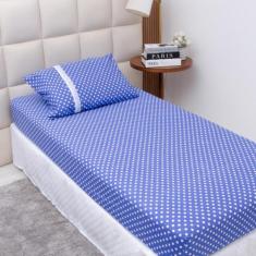 Lençol Solteiro Estampado Elástico 100% Algodão Varias Cores - Meta Ma