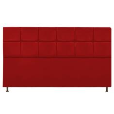 Cabeceira Estofada Damares 195 Cm King Size Vermelho