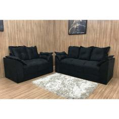 Sofá 2 e 3 Lugares Preto 601 Paris