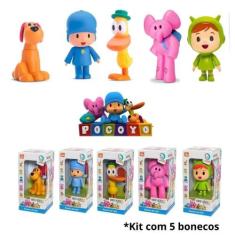 Kit 5 Bonecos Turma Do Pocoyo Vinil Cardoso Toys
