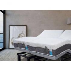 Colchão De Látex Articulado Cinza Solteiro King 96x203cm