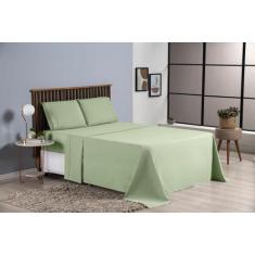 Jogo De Lençol Queen 4 peças 180 Fios percal Com Elástico - Bela Casa 