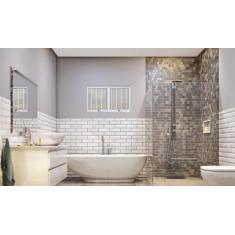 Janela de Aluminio Maxim-ar Duplo 60x118cm com Grade Lucasa Alumínios