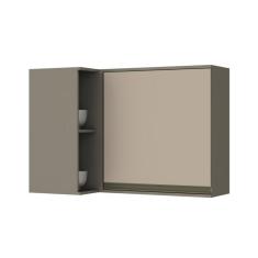 Armário Aéreo P/ Cozinha Canto Reto Connect 1 Porta 95cm Duna/cristal - Henn