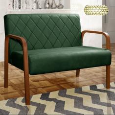 Sofá 2 Lugares Namoradeira Lara Decoração Sala Quarto Recepção Verde