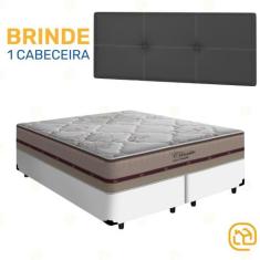 Cama Box + Cabeceira Painel e Colchão de Molas Ensacadas Anjos Classic