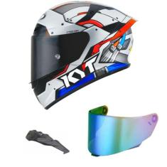 Capacete KYT TT Course Space Monkey Mais Viseira Camaleão e Spoiler Fu