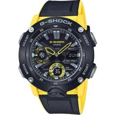Relógio Casio G-Shock Masculino Anadigi Preto/Amarelo GA-2000-1A9DR