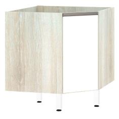 Balcão de Cozinha sem Tampo Canto Diagonal Luciane 1 Porta Luci Luciane Móveis