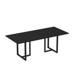 Mesa de Reunião Retangular com Power Box 200x90cm Mr2000p25tub Preto