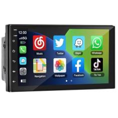 CENTRAL MULTIMÍDIA ANDROID 13, SLIM, TELA IPS 7" FULL TOUCH, 2/32GB, USB, SD, AUX, BLUETOOTH, ESPELHA ANDROID E IOS, CARPLAY E ANDROID AUTO CONECTIVIDADE COM OU SEM FIO