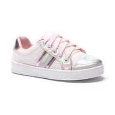 Tênis Infantil Feminino Tininha Juvenil Estilo Fashion 41-014, Branco,