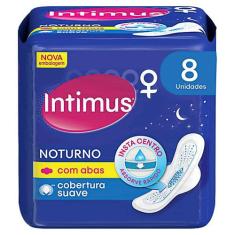 Absorvente Intimus Gel Noturno Longo Cobertura Suave com Abas 8 Unidad