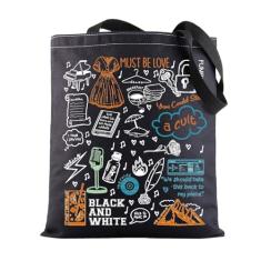 BWWKTOP Singer Lyrics Sacola Cantor Álbum Presentes Música Letras Inspirada Bolsa de Ombro Cantor Mercadoria, Pulseira Must Be Love, Large