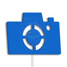 Luminária Abajur Parede Câmera Madeira G9 30cm Decoração - Madelumi, A