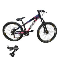 Bicicleta Vikingx 24V Tuff 25 Cambio Shimano Traseiro Aluminio Rodas V