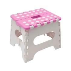 Banqueta Infantil Multiuso Dobravel Rosa Buba