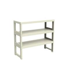 Estante Quadra com 3 Prateleiras - Organize, Fendi