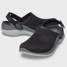 Sandália Crocs LiteRide 360 Clog Black/Slate Grey