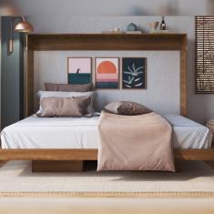 Cama Casal Articulável Horizontal Dallas Nogal