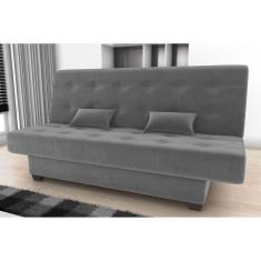 Sofá Cama Reclinável 3 Lugares Laila Matrix Cinza