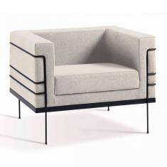 Poltrona Le Corbosier Daf Mobiliário Bege