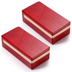 Caixa de quebra-cabeça Zhanmai Presente de Natal de madeira vermelha mágica 14,5x7,5x