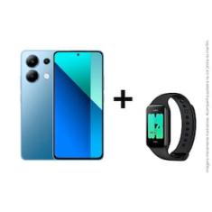 Smartphone Xiaomi Redmi Note 13 Azul, 256GB, Tela 6.7”, 8GB RAM, Câmera Tripla Traseira, Android 13 e Processador Octa-Core com Pulseira Inteligente