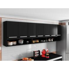 Armario Aereo de Cozinha Luxemburgo Preto Bela Casa - Casa Moderna Mov