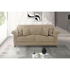Estofado Felipe 2 Lugares 1,80m Suede - Se Liga Shop, Bege