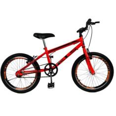 Bicicleta Aro 20 Kls Free Gold V-Brake Mtb, Laranja neon, Preto