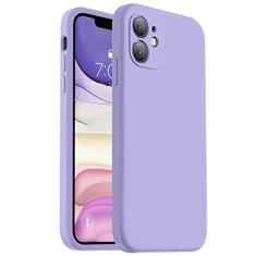 Vooii Capa compatível com iPhone 11, silicone líquido atualizado com [bordas planas] [proteção da câmera] [forro de microfibra macio antiarranhões] capa de celular para iPhone 11 de 6,1 polegadas